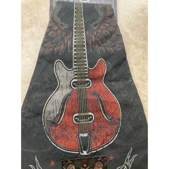 Hard Rock Cafe 50th Anniversary Guitar Bandana NWT Black Rock Collectible Cotton - Picture 4 of 7